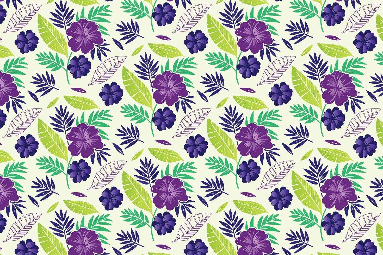 floral pattern with purple flowers vector