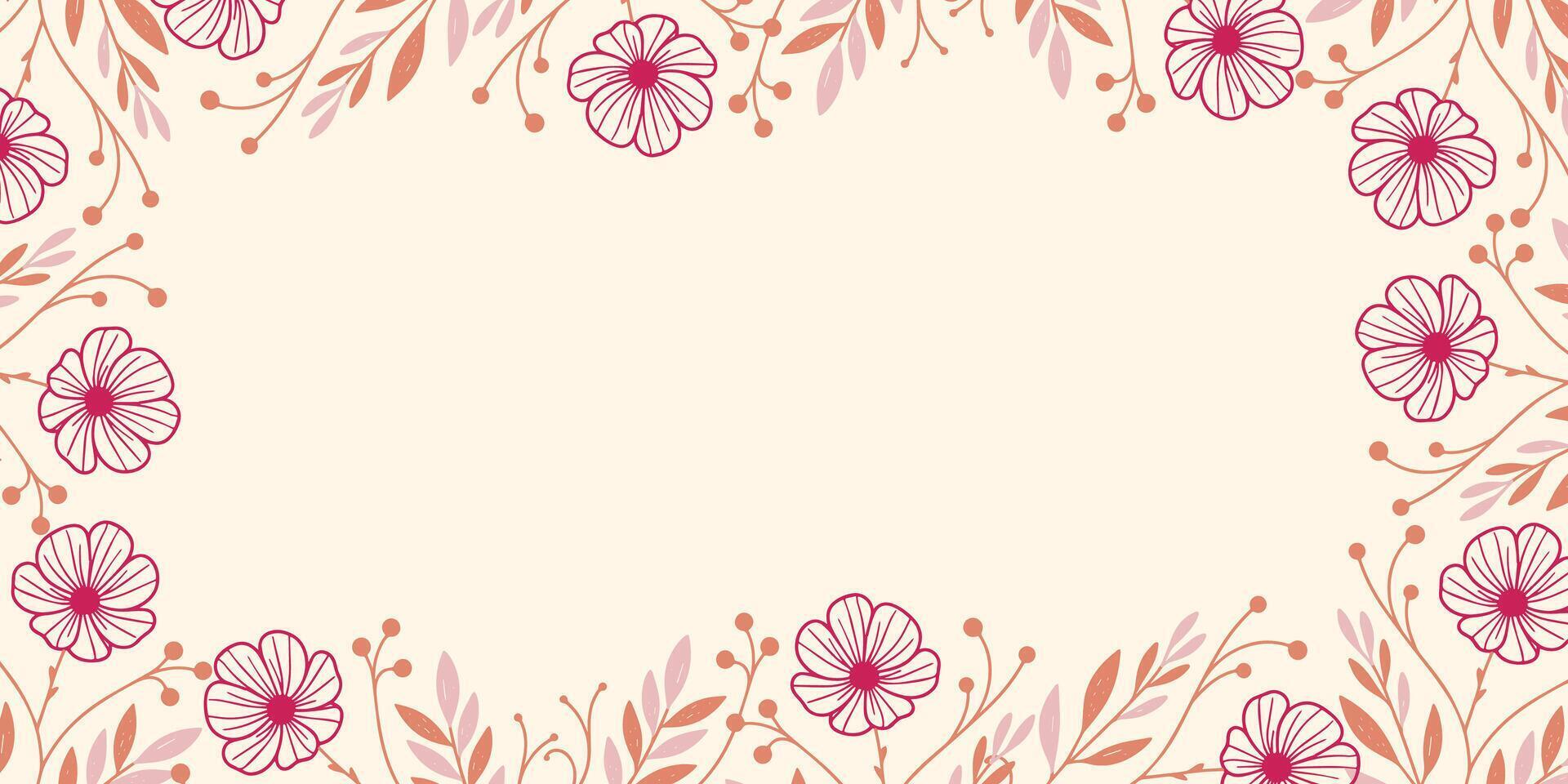 blooming abstract floral wall with tropical elegance.poster design for invitation scrapbook and card background vector