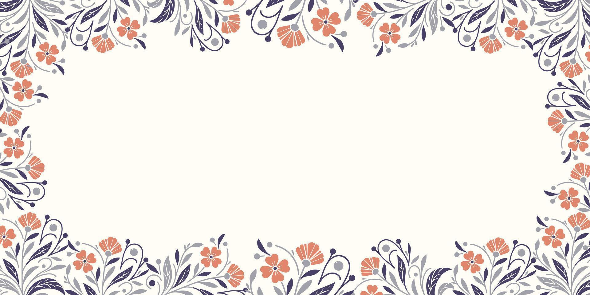 modern abstract wallpaper with blooming floral illustrations.wall template for scrapbook invitation and decorative design vector