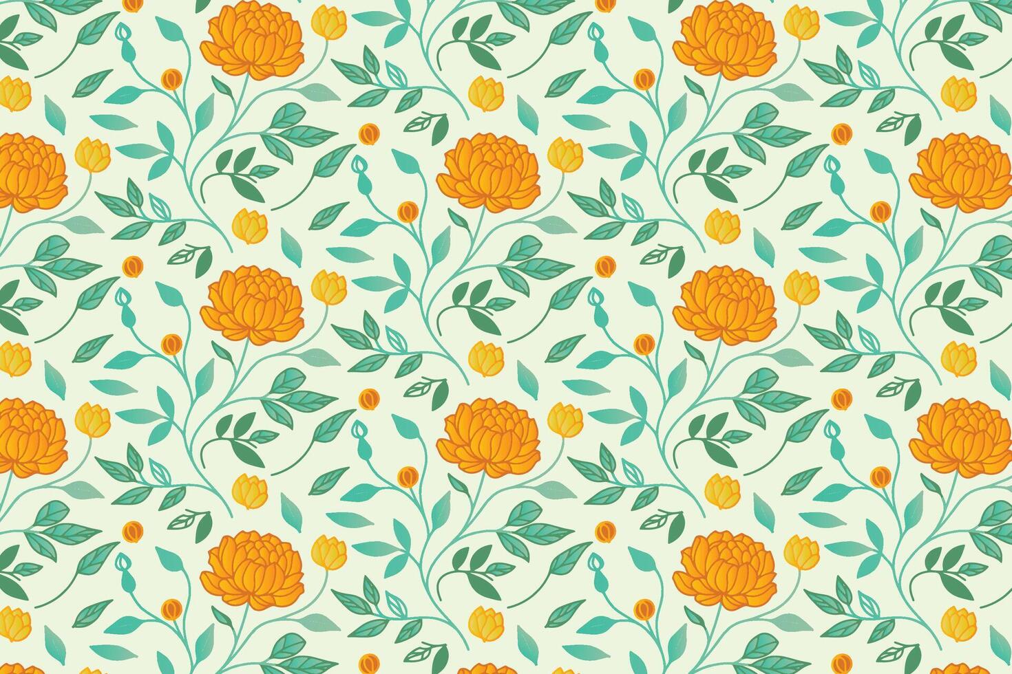 cotton flower sketch pattern with modern botanical lines and abstract styling designed for women wear and wrapping sheets vector