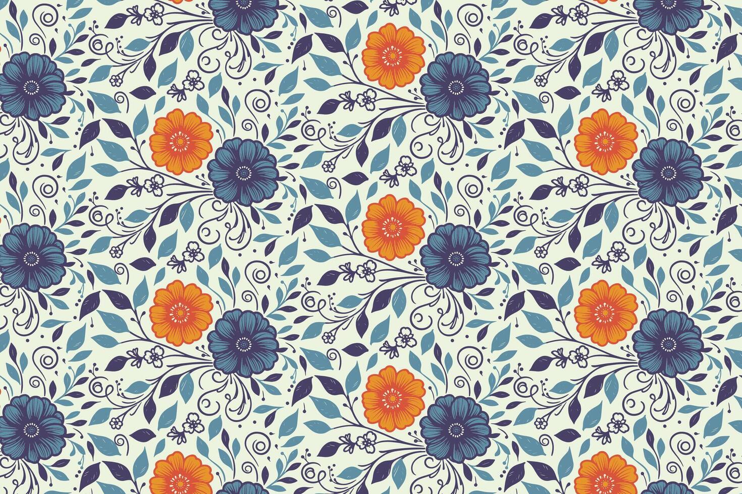 intricate nature inspired flower pattern with continuous line art and soft leaf textures ideal for modern women wear and packaging vector