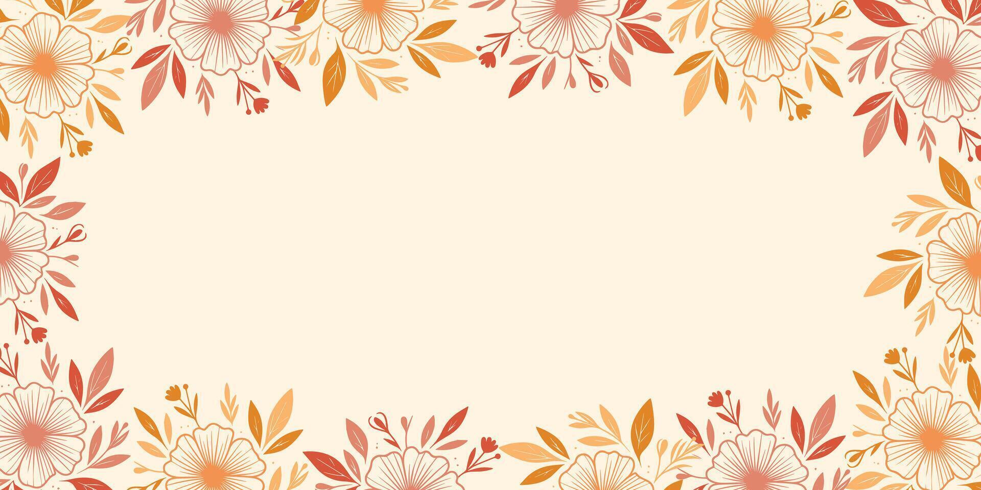 abstract flower wallpaper for wall art and textile layout.decorative background with botanical elements for greeting card vector