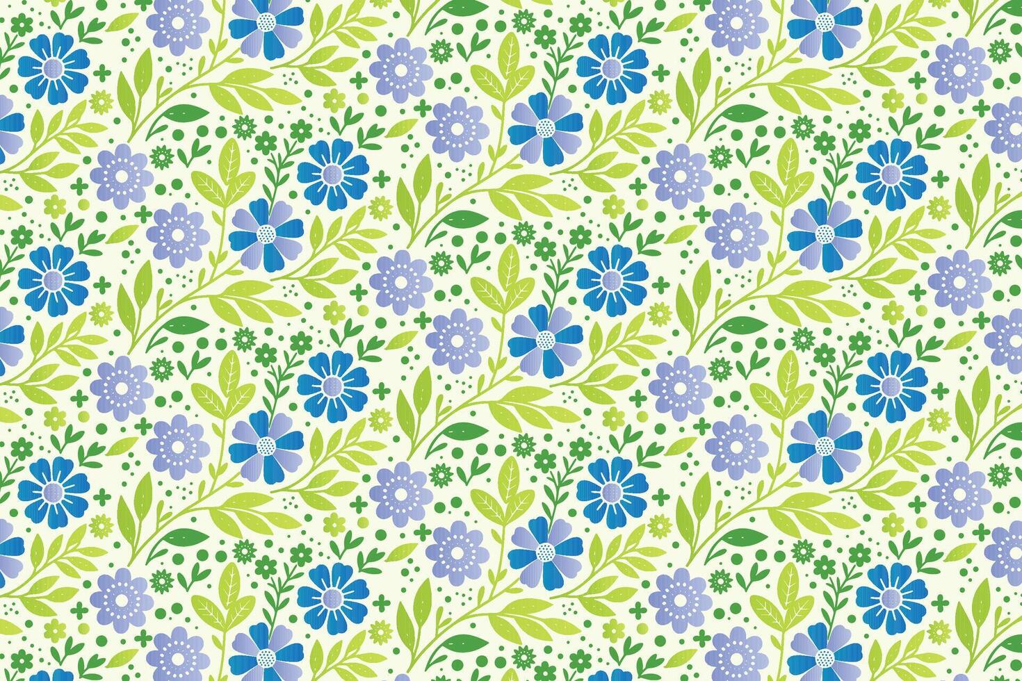 stylish floral pattern with decorative leaves, cotton buds, and soft outlines designed for bedsheets and textile accessories vector