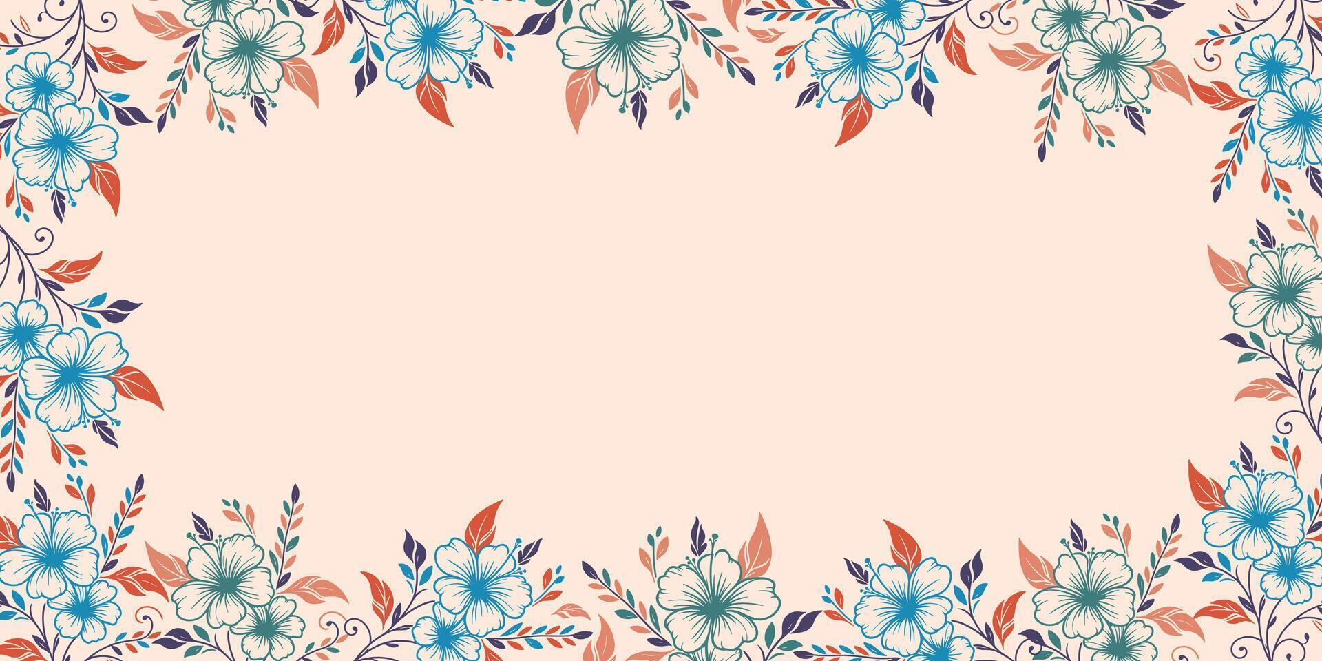 decorative floral wall art with abstract botanical motifs.scrapbook background for greeting card and modern textile design vector