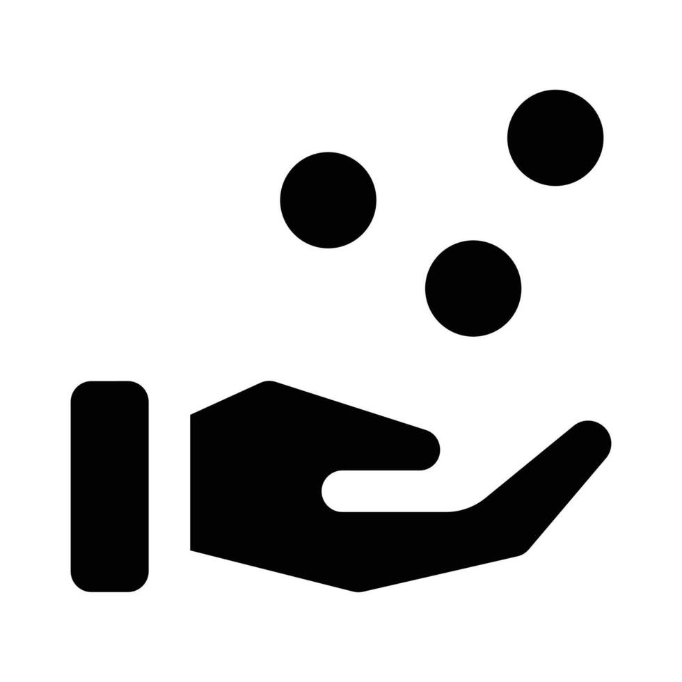 Simple Beggar glyph icon. The icon can be used for websites, print templates, presentation templates, illustrations, etc vector