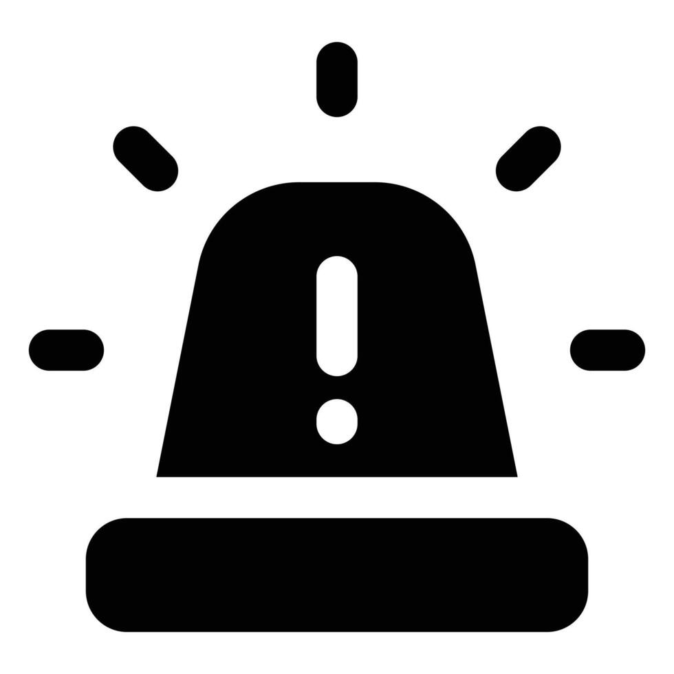 Simple Siren glyph icon. The icon can be used for websites, print templates, presentation templates, illustrations. vector