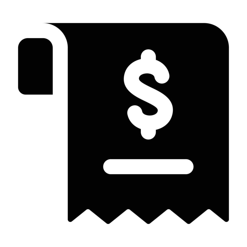 Simple Bills glyph icon. The icon can be used for websites, print templates, presentation templates, illustrations, etc vector