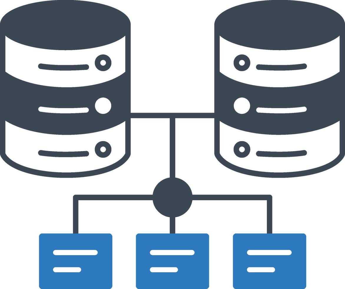 Database Icon Storage System and Data Management vector