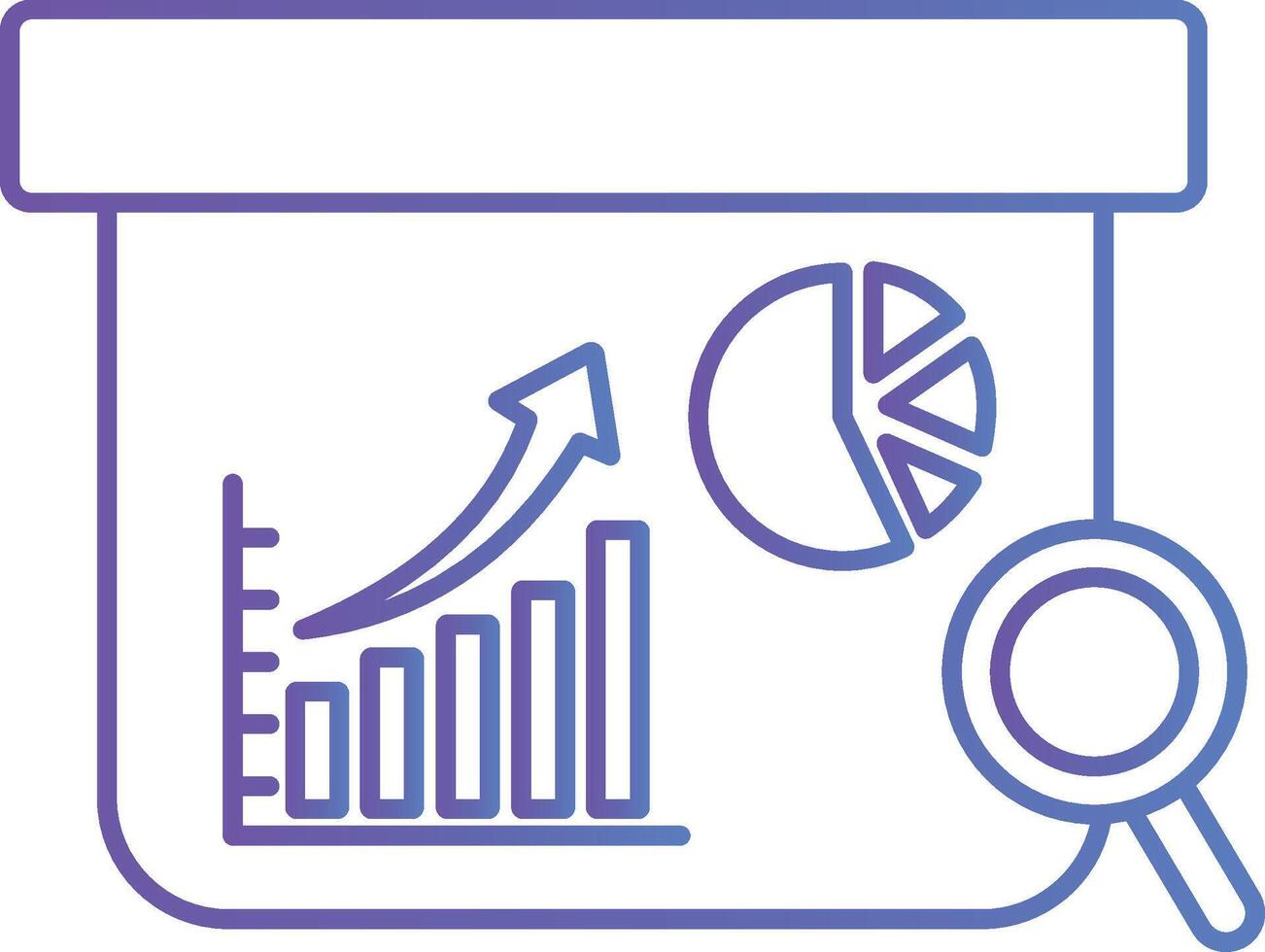 Business Growth Bar Chart Symbol vector