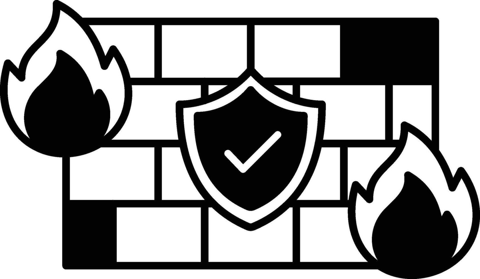 Cyber Defense Firewall Icon vector