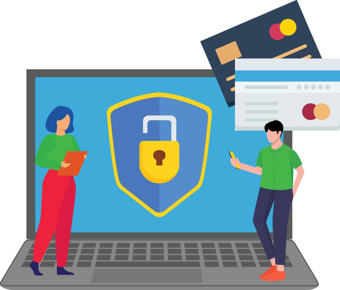 Credit card Security Illustration vector