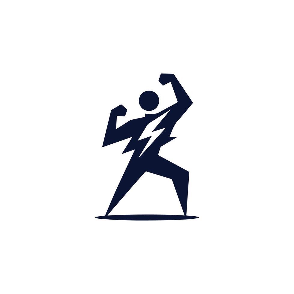 Lightning Man Logo vector