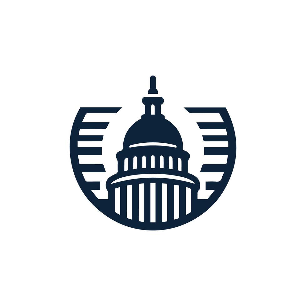 the us capitol building logo vector