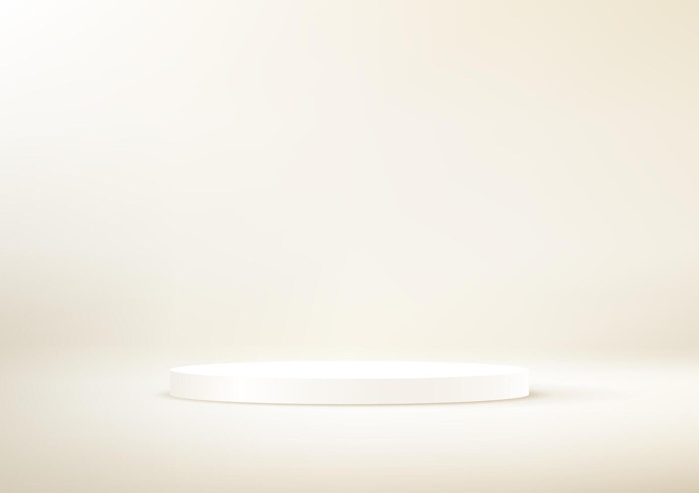 Beige, Cream background 3d with podium. 3D abstract studio room with pedestal podium. Space for selling products on the website. illustration. vector