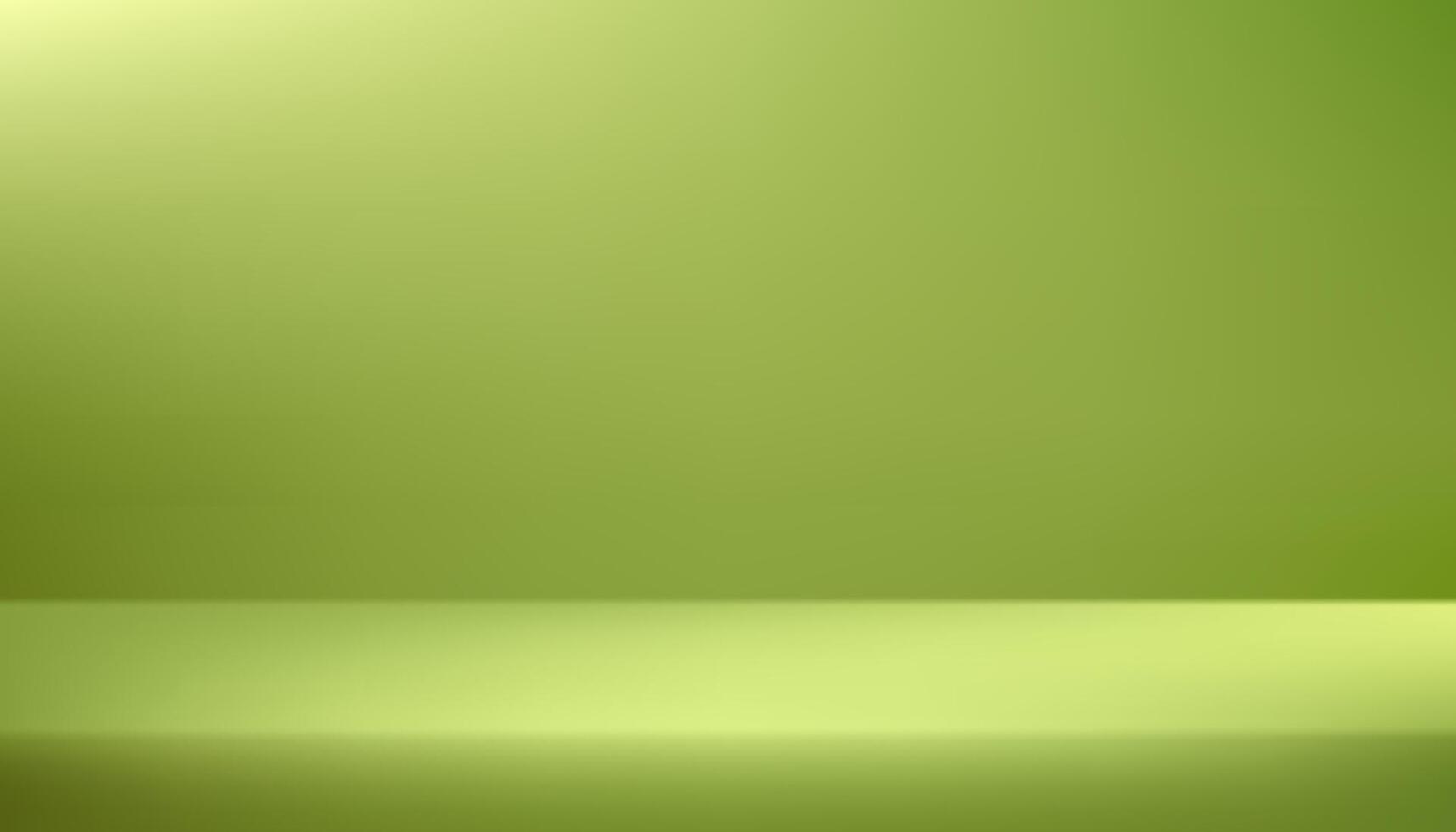 Green studio background. Empty Room Studio with table. Space for selling products, backdrop, wallpaper, background, text. Gradient table. illustration. vector