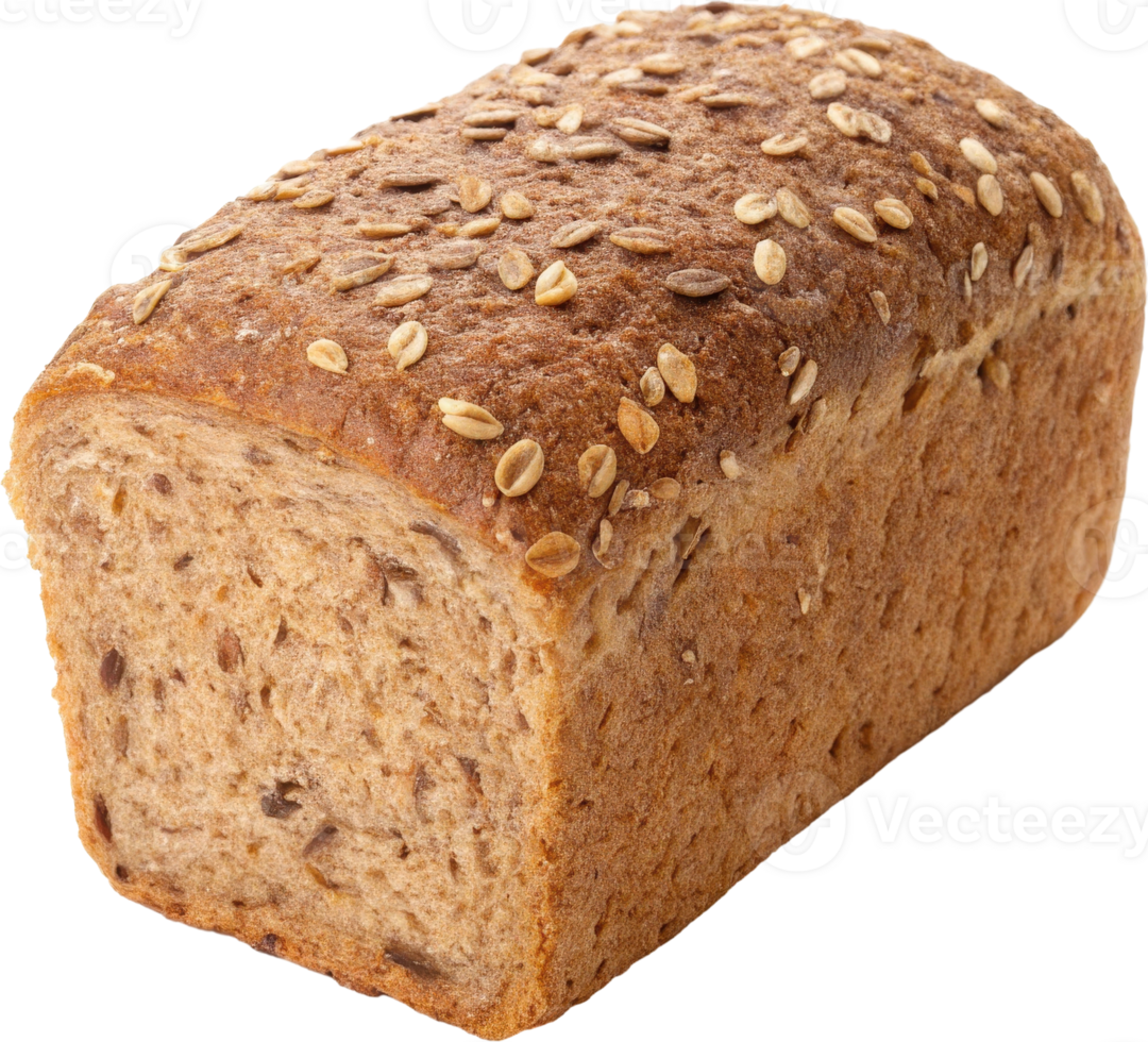 Close up of a multigrain bread loaf png