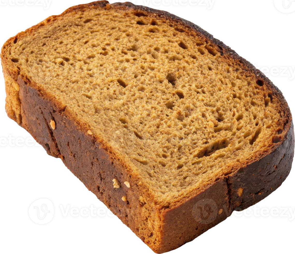 Sliced rye bread with a dark brown crust png