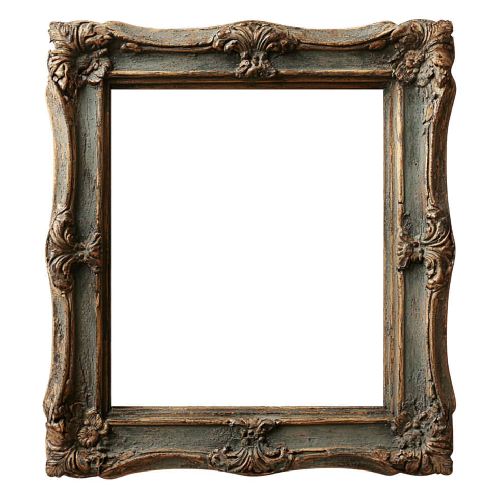 Golden Baroque Border with Copy Space png