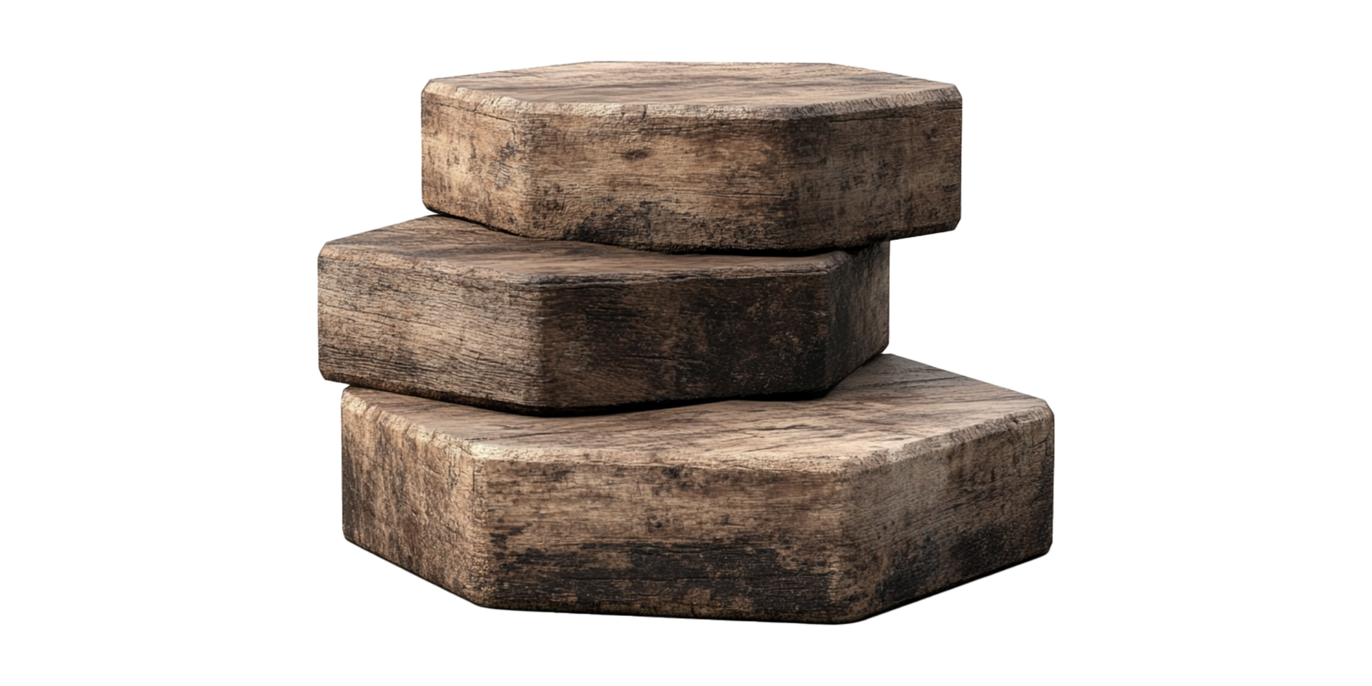 Three wooden cubes stacked on top of each other png