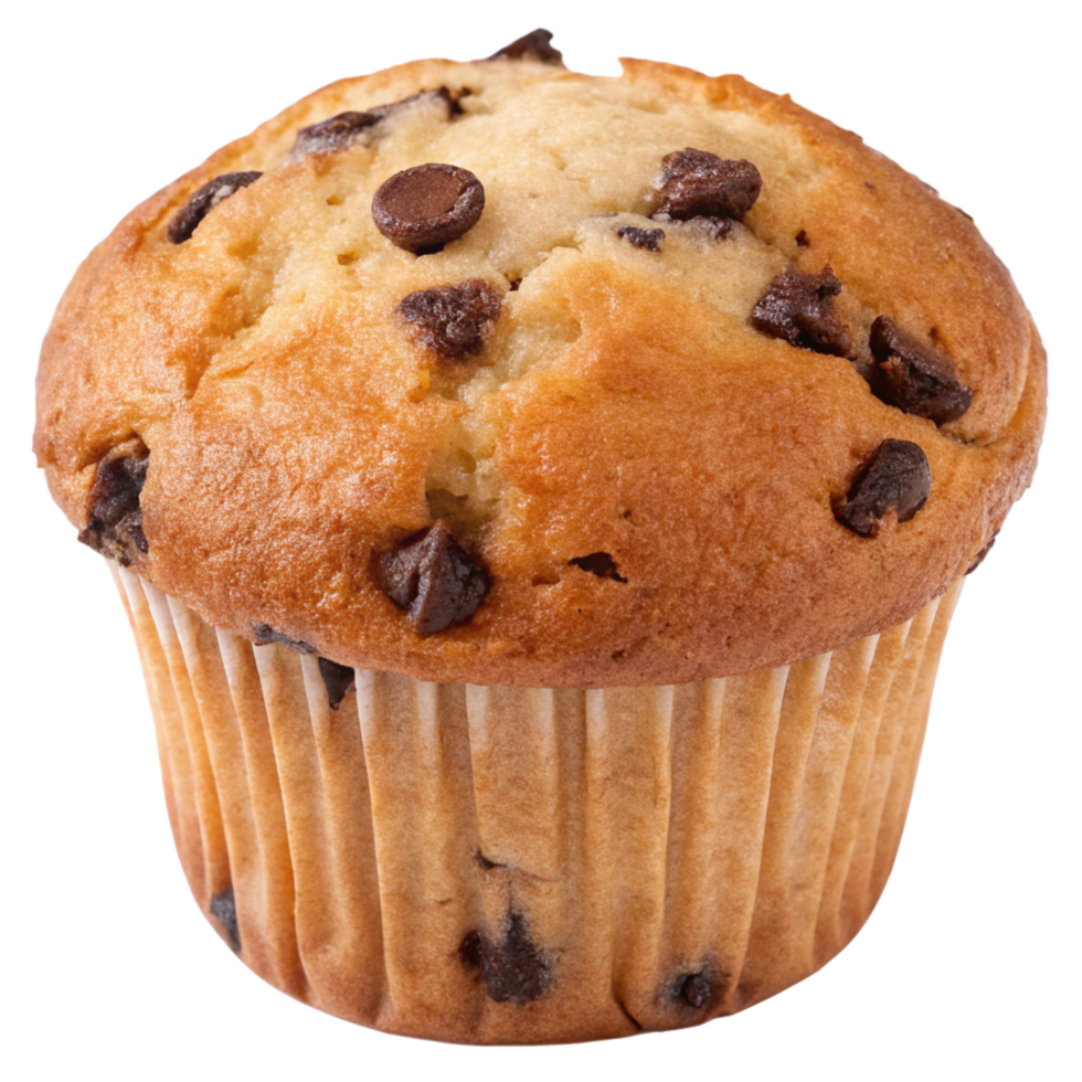 chocolate cake muffin on a transparent background png