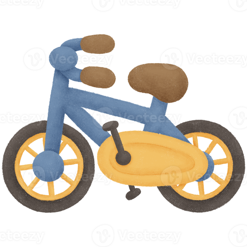 Blue toy bicycle png