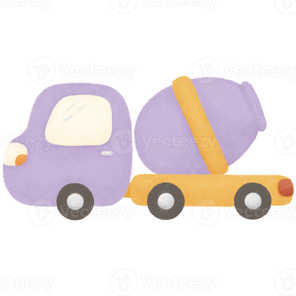 Purple cement truck png
