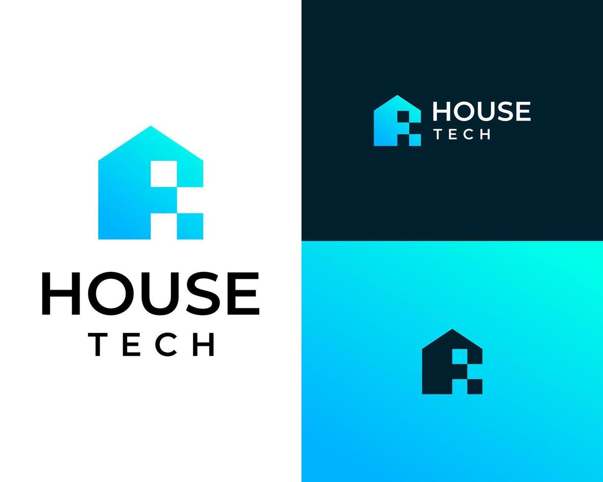 Logo design about smart home technology. vector