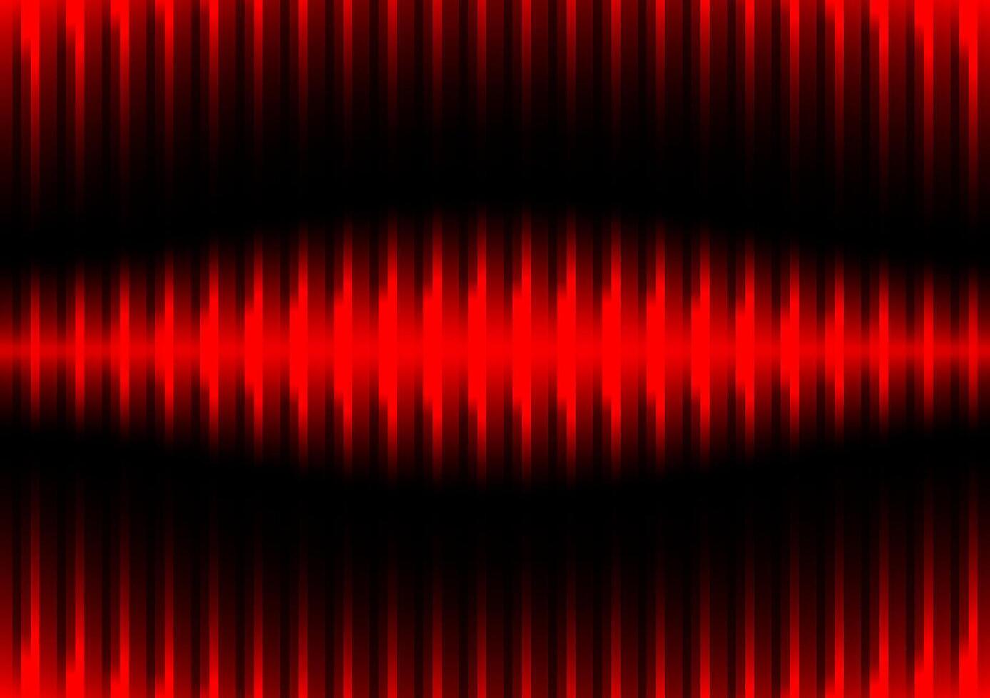 Sound wave pattern in red and black vector