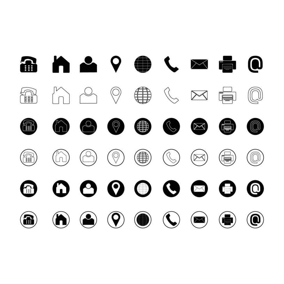 Business Communication Icons Collection vector