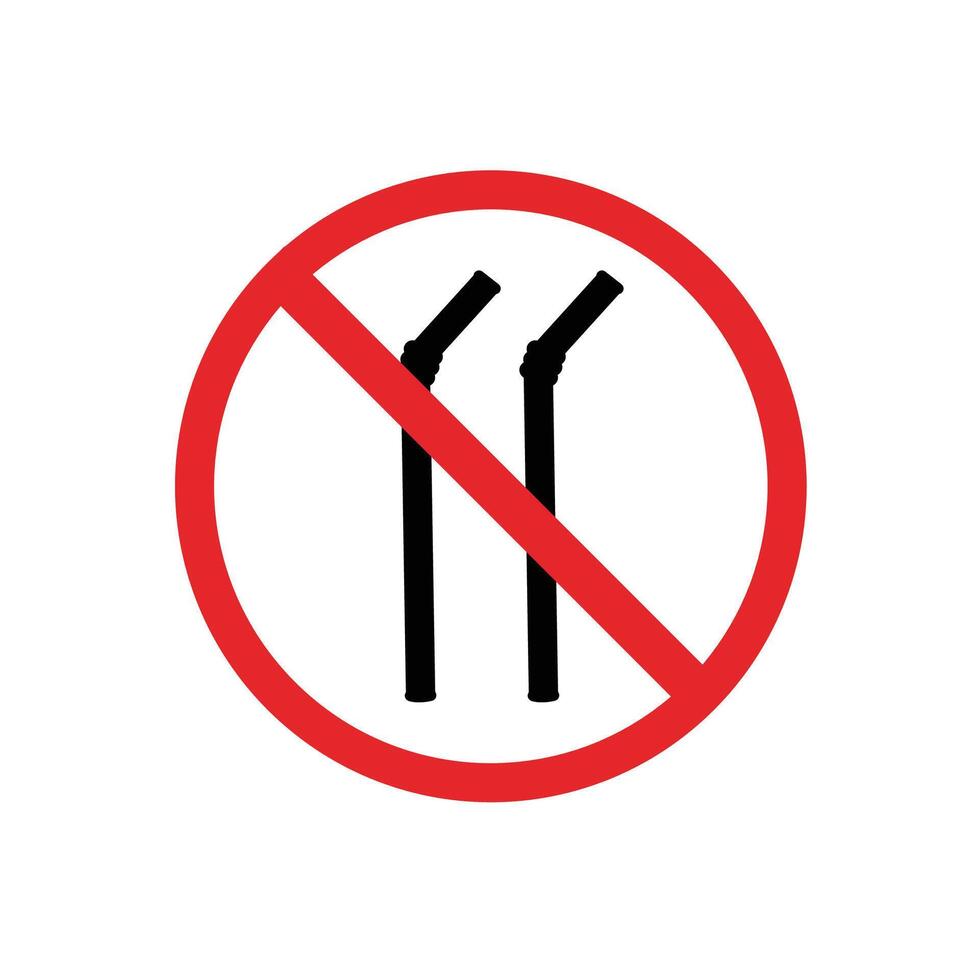 no plastic, no single use plastic icon. no plastic straws tires, Protect the environment, Suitable for poster use and web icons vector