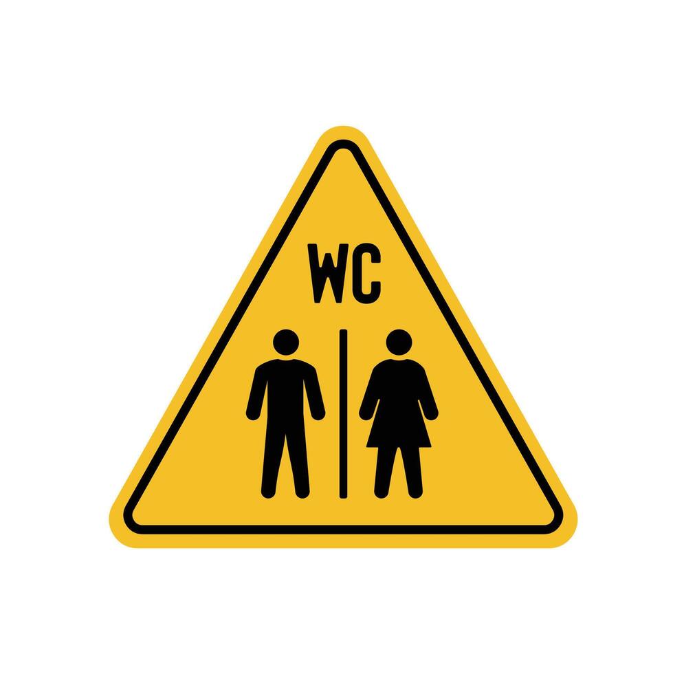 Male and female toilet warning signs. Suitable for posters and web icons vector