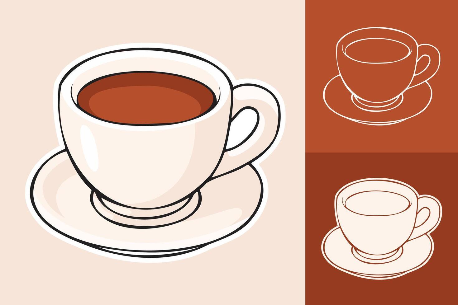 illustration of a stylish coffee cup vector