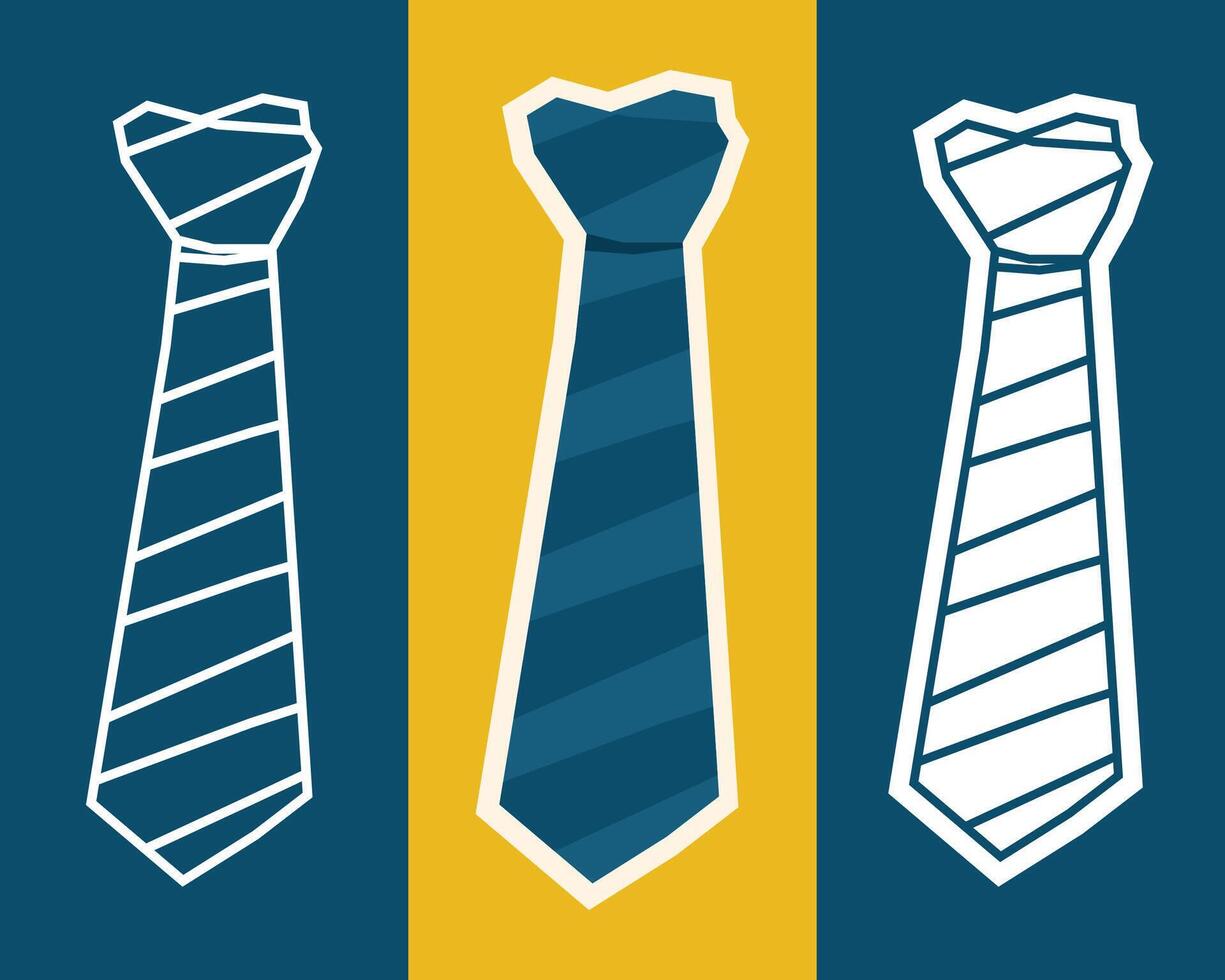 Three graphic tie designs vector