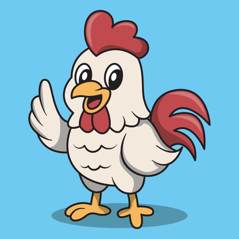 Cartoon Illustration of a Chicken Mascot vector