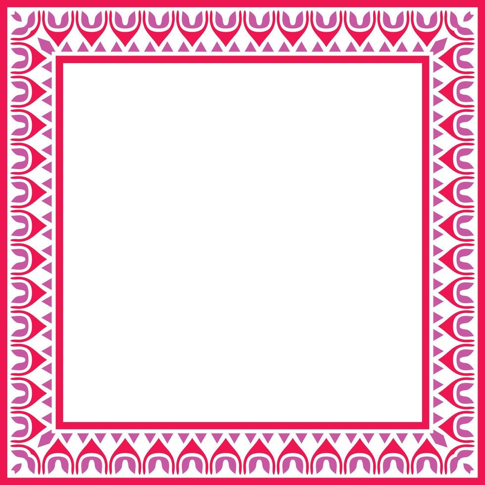 Classic Greek colorful square ornament. pattern, ancient Hellenic rectangle. European border vector