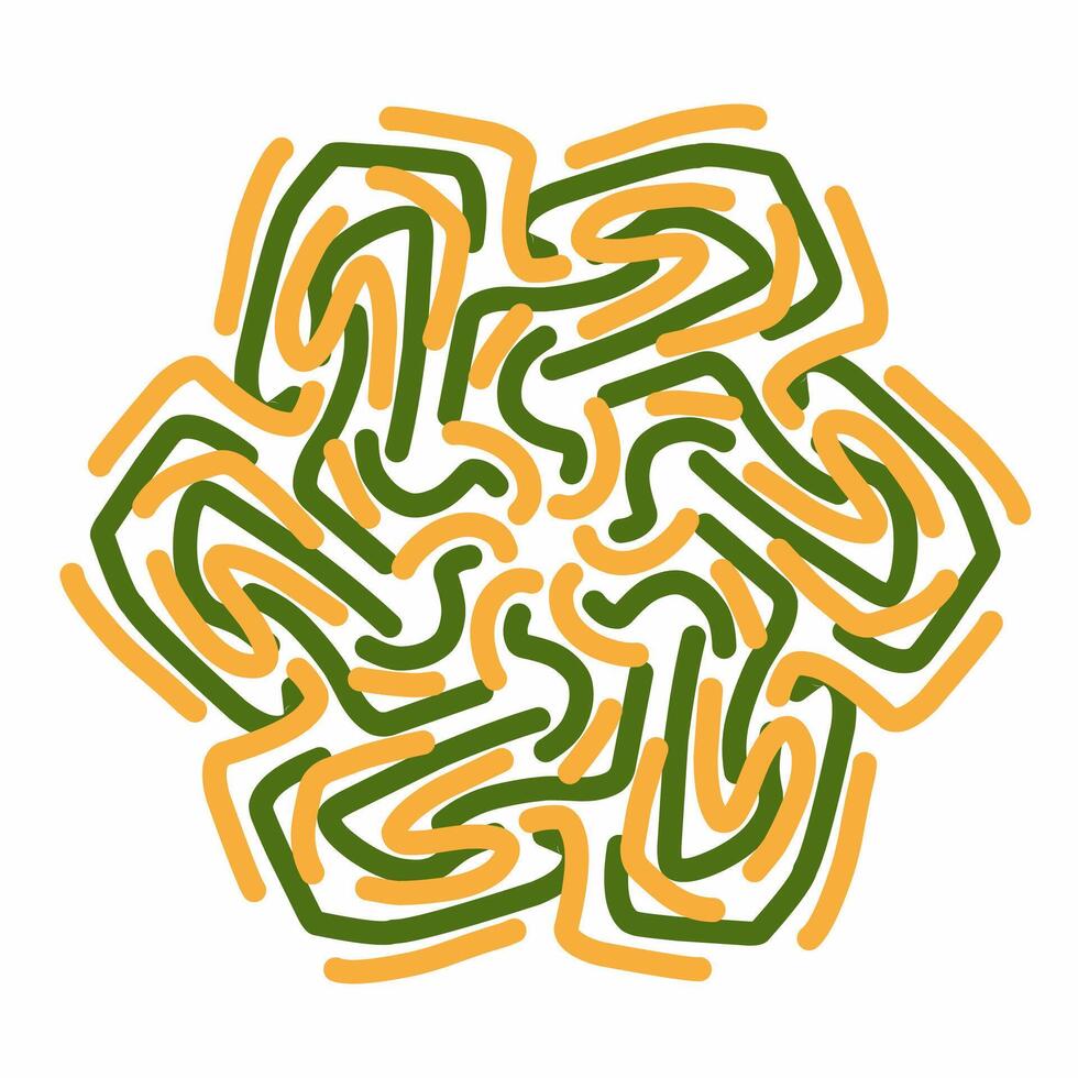 Artistic Abstract Mandala Symbol Handcrafted vector