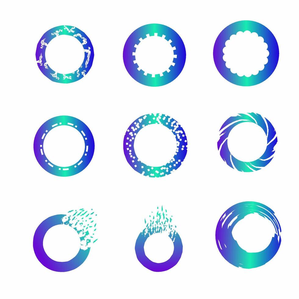 Futuristic Circle Frame Design vector