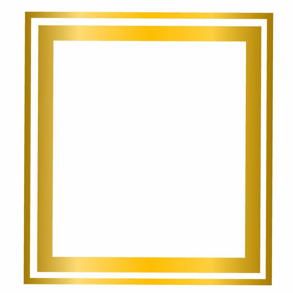 Modern Gold Frame with Double Line Effect vector