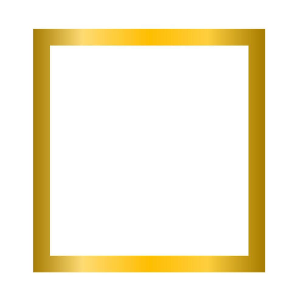 Minimalist Gold Frame White Background vector