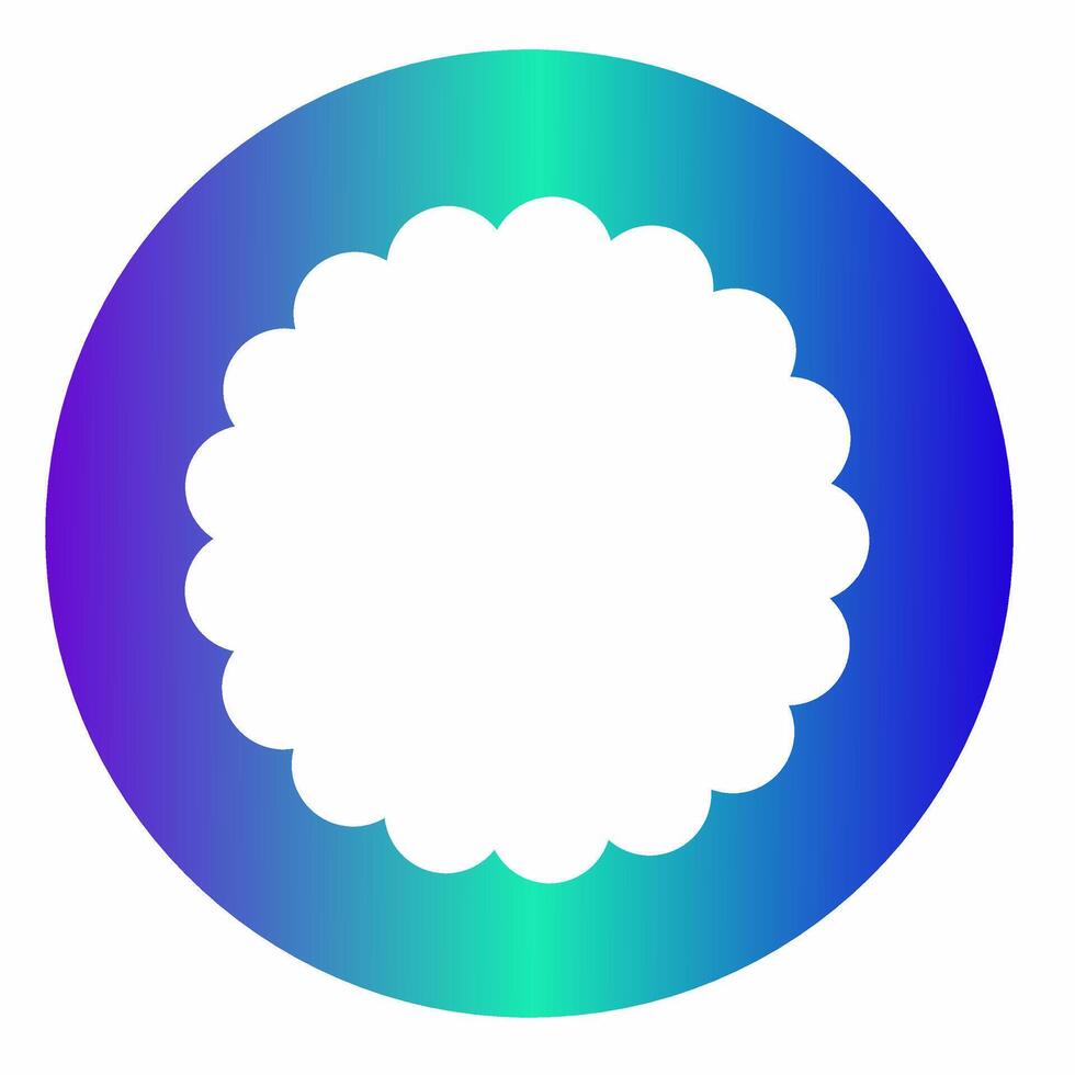Artistic Ring Frame with Brush Effect vector