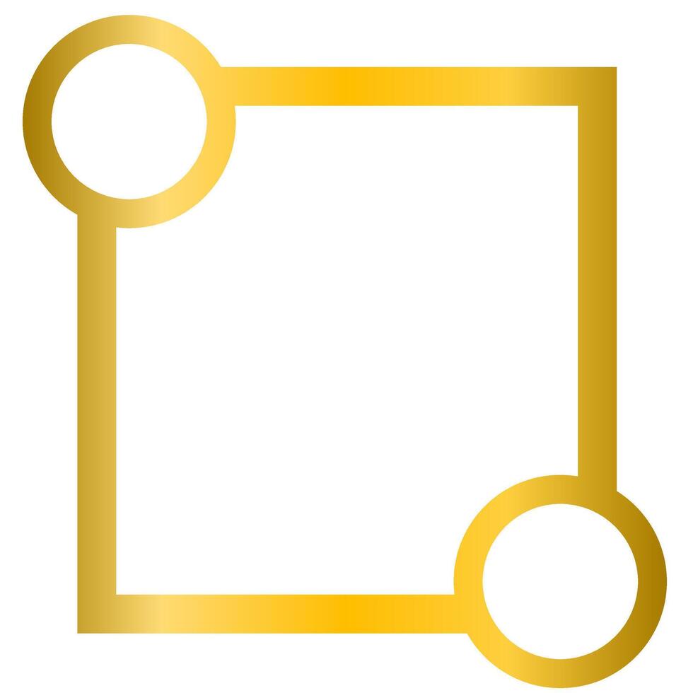 Fine Line Golden Frame Style vector