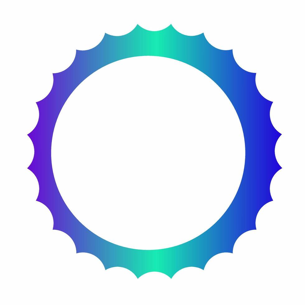 Gradient Round Frame with Grunge Touch vector