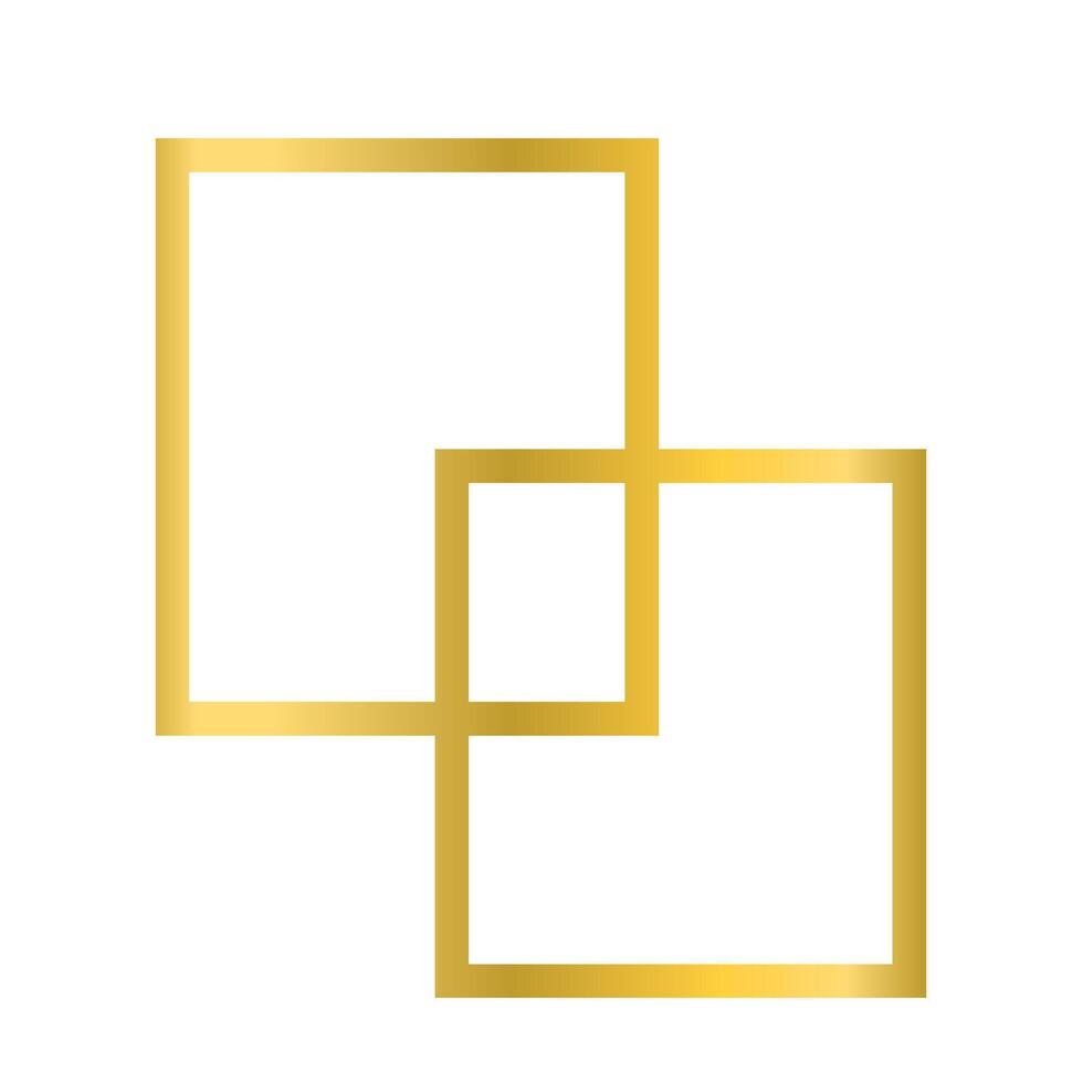 Modern Gold Frame with White Background vector