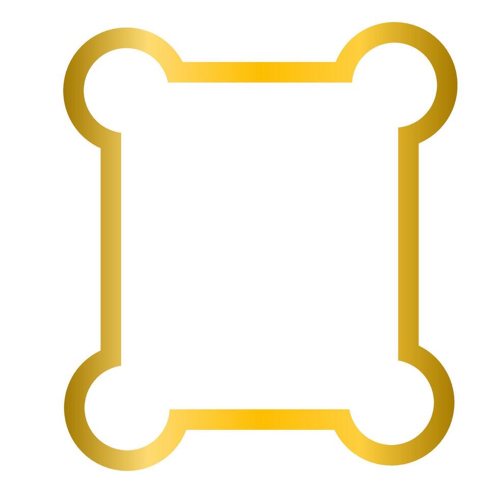 Simple Luxury Frame in Metallic Gold vector