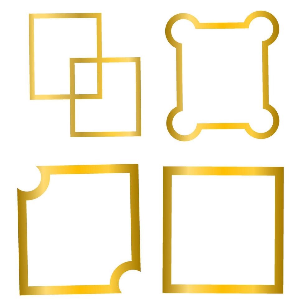 Golden Minimal Shape Designs vector