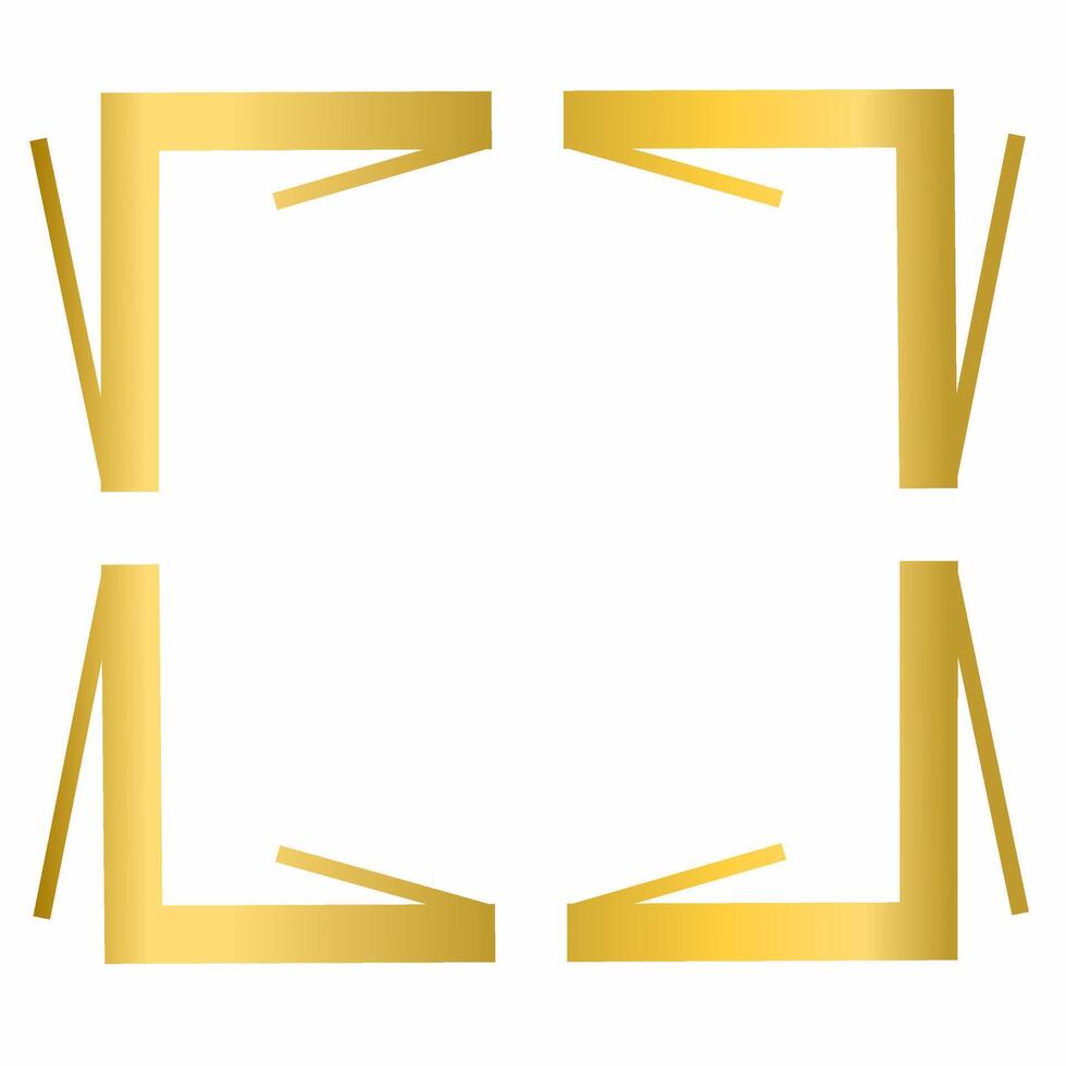 Modern Gold Square Template vector