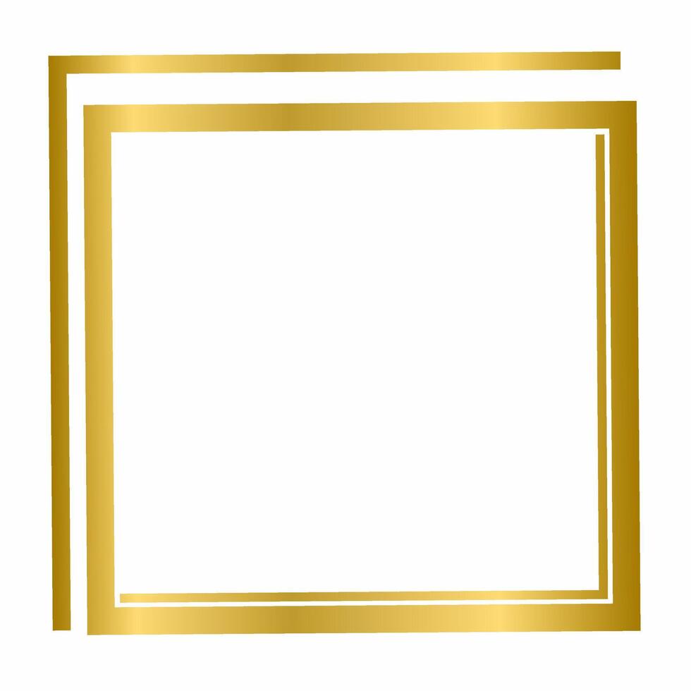 Golden Square Frame with Clean Gradient vector