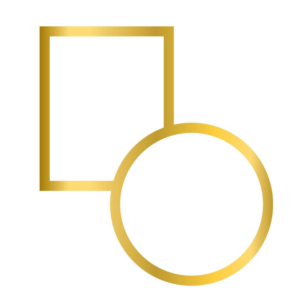Classic Minimal Gold Frame Isolated vector