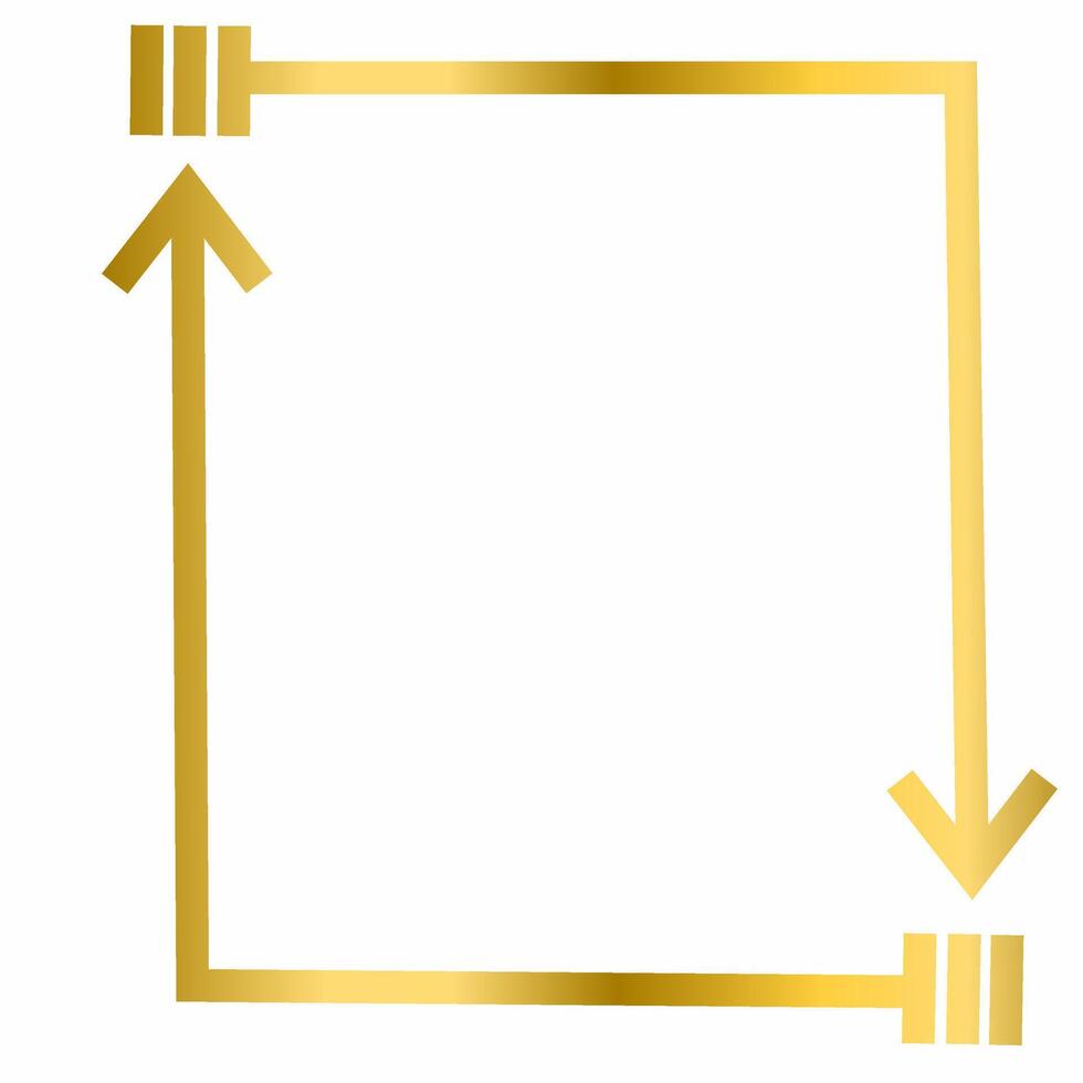 Shiny Gold Box Frame Design vector