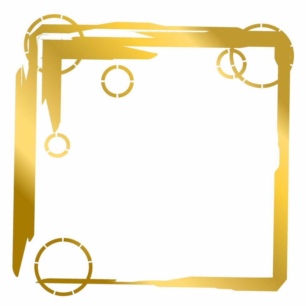 Abstract Gold Square Outline vector